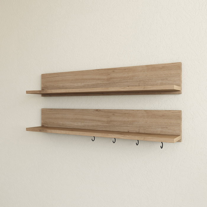 Hanah Home AE106 - 4684 Estantería de Pared Nogal